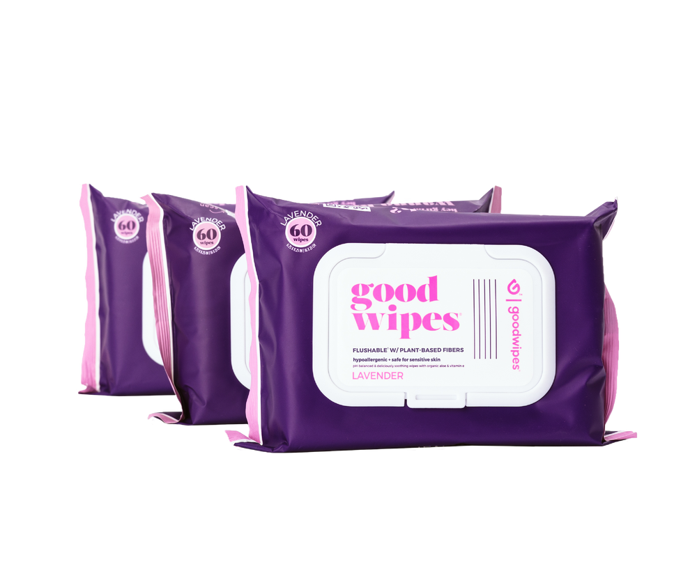 60ct Flushable Wipes - 3 Pack